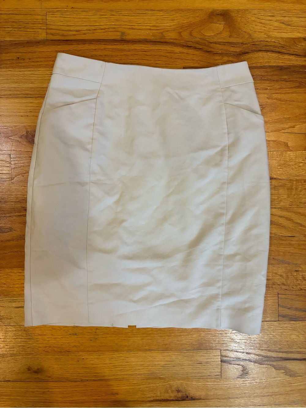 Cream Pencil Skirt